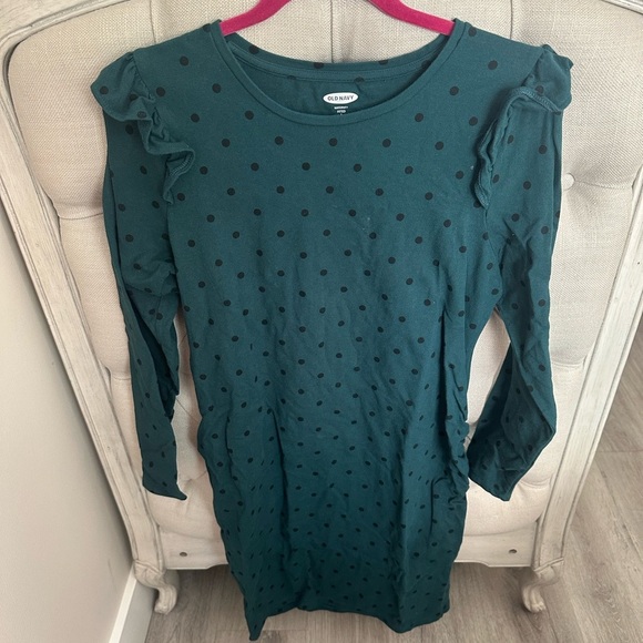 Old Navy Dresses & Skirts - Old Navy Green Polka Dot Maternity Fitted Dress